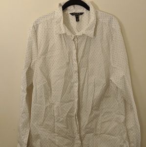 Long Tall Sally Triangle Dot Button Down Blouse